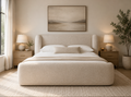 Okuhle Cream Sleigh Bed