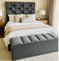 Luna Headboard and Ottoman
